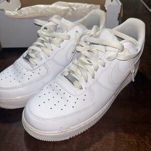 Nike Air Force 1 '07 Low Men's Sneakers Triple White, Size 10, CW2288-111
